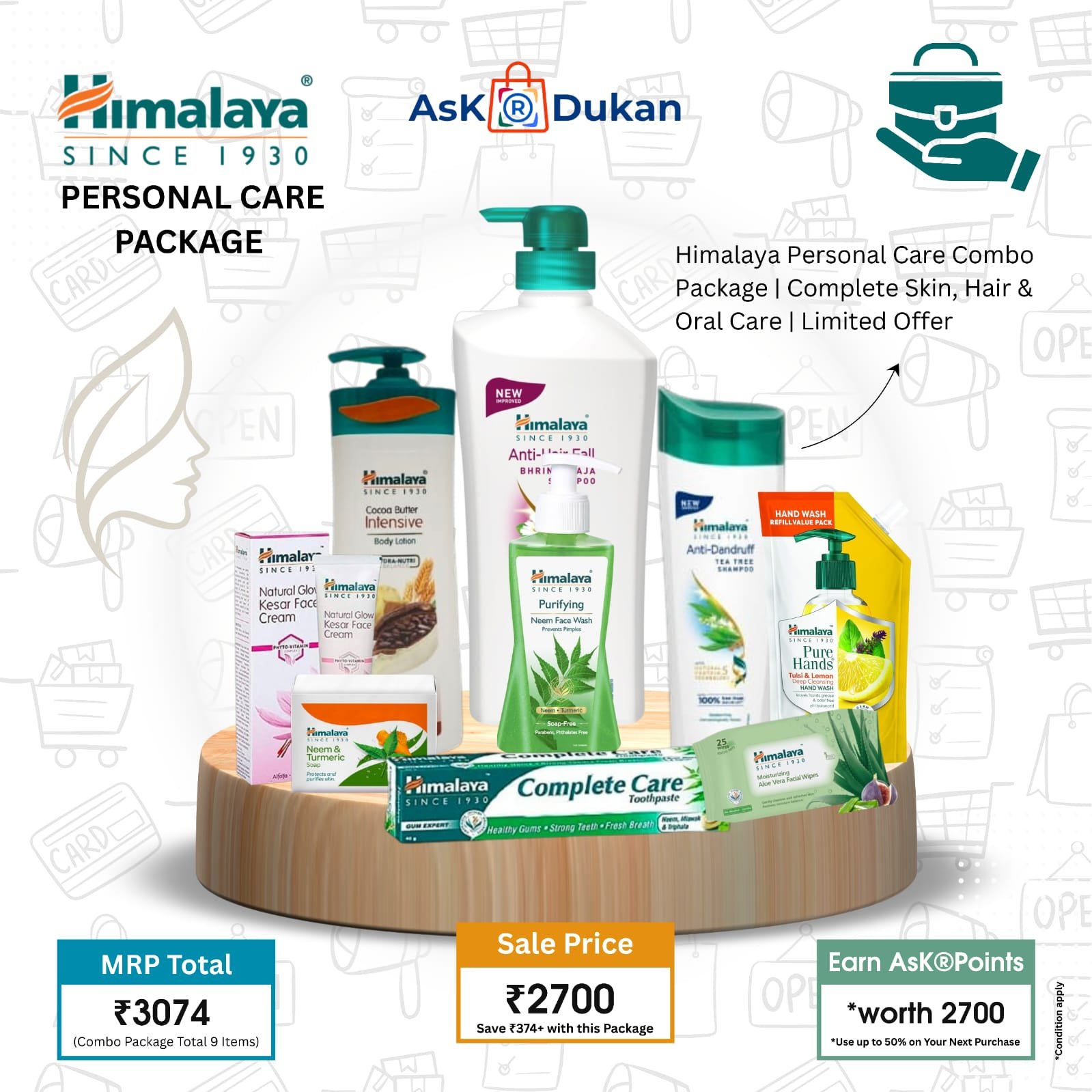 Himalaya Personal Care Combo Package
