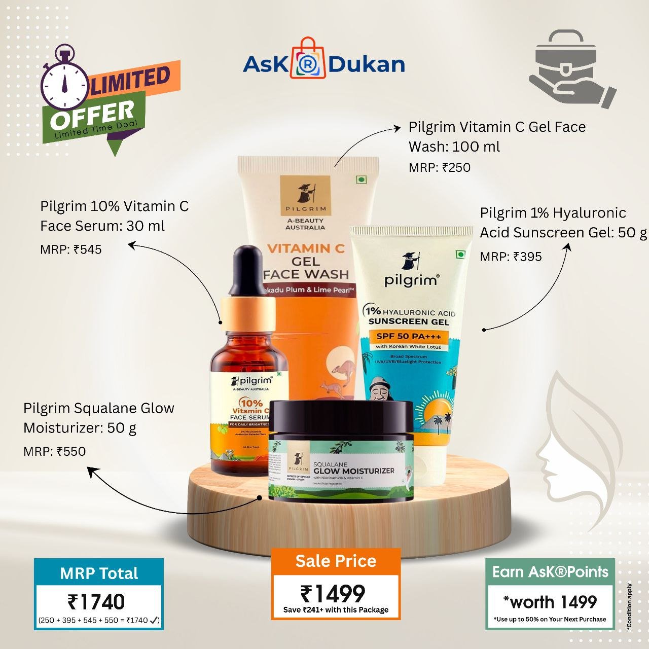 Pilgrim Skincare Combo