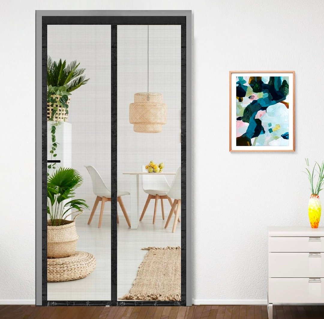 Classic Mosquito Net for Door (200X100cms, Black)