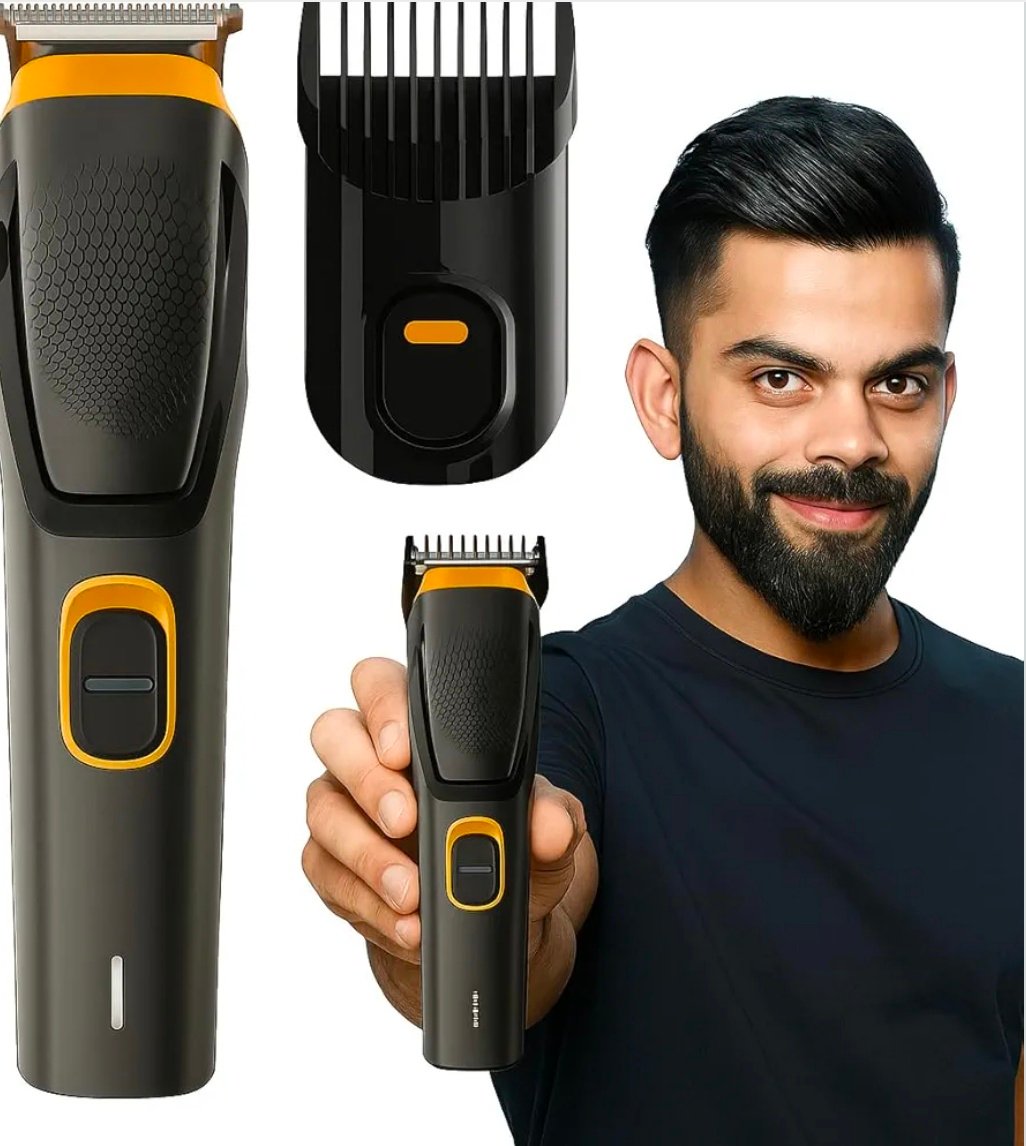 GLAKER Rechargeable Hair Trimmer for Men | Beard & Mustache Grooming Kit