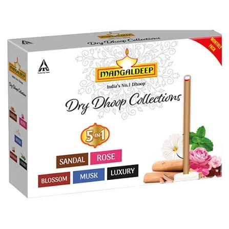 Mangaldeep Dry Dhoop Collections 5 In 1: 75g (Pack of 5)