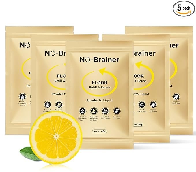 No Brainer Floor Cleaner Value Pack, Plant-Based & Natural