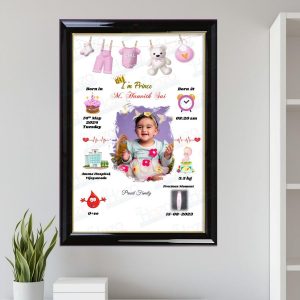 Customized Baby Birthday Frame
