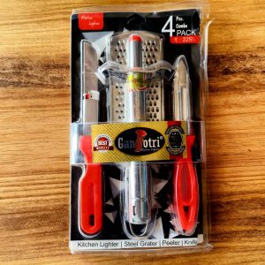 DSTECHBAR
4 in 1 Kitchen Tool Set Lighter Grater Knife Peeler (Combo) Kitchen Tool Set (Multicolor, Gas Lighter, Knife, Peeler, Grater)